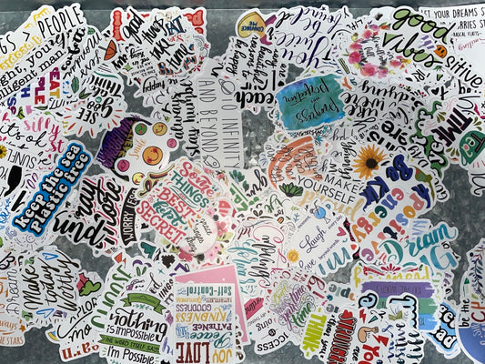 10 Pack inspirational Positive Affirmations, Motivational Stickers Pack Vinyl Scrapbooking Laptop Phone Hydroflask Stickers Bulk
