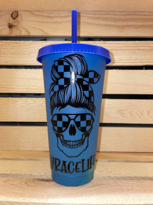 #Race Life Skeleton Cold Cup 24oz