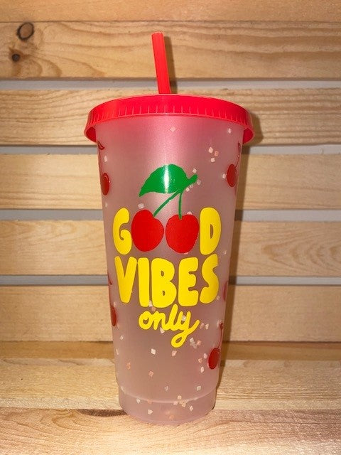 Good Vibes Cherry Cold Cup 24oz