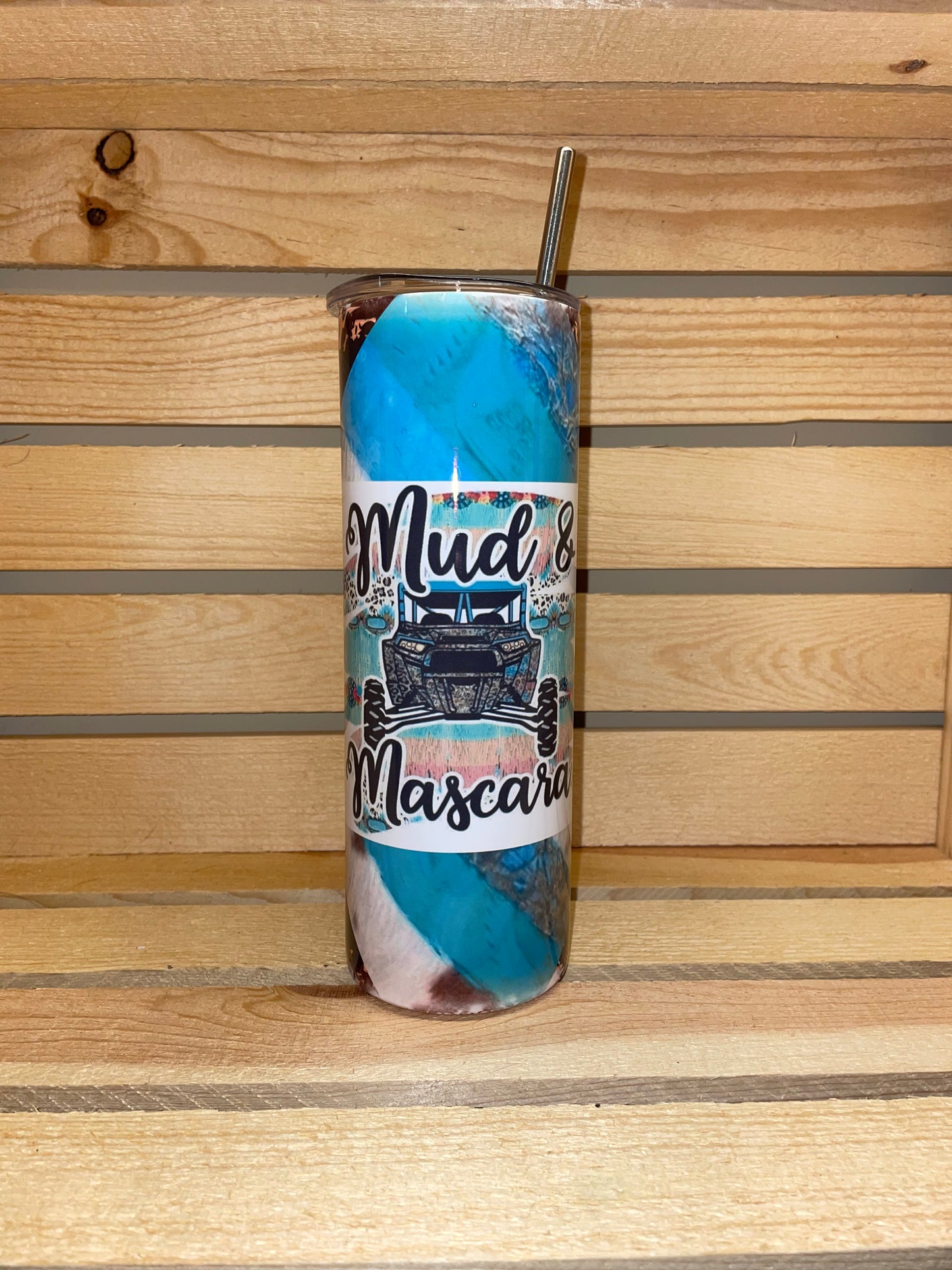 Mud & Mascara UTV Stainless Steel Tumbler 20oz with Lid and Straw