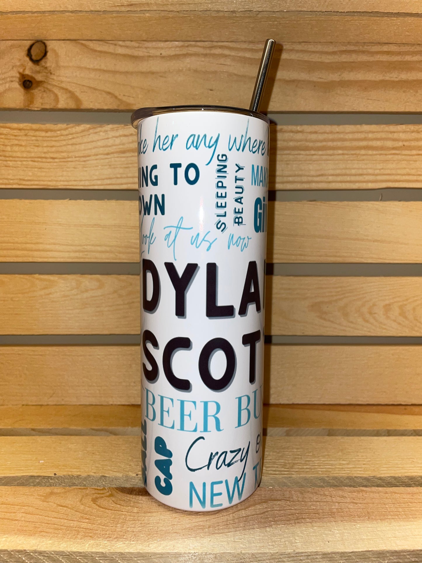 Dylan Scott Stainless Steel Tumbler 20oz with Lid and Straw