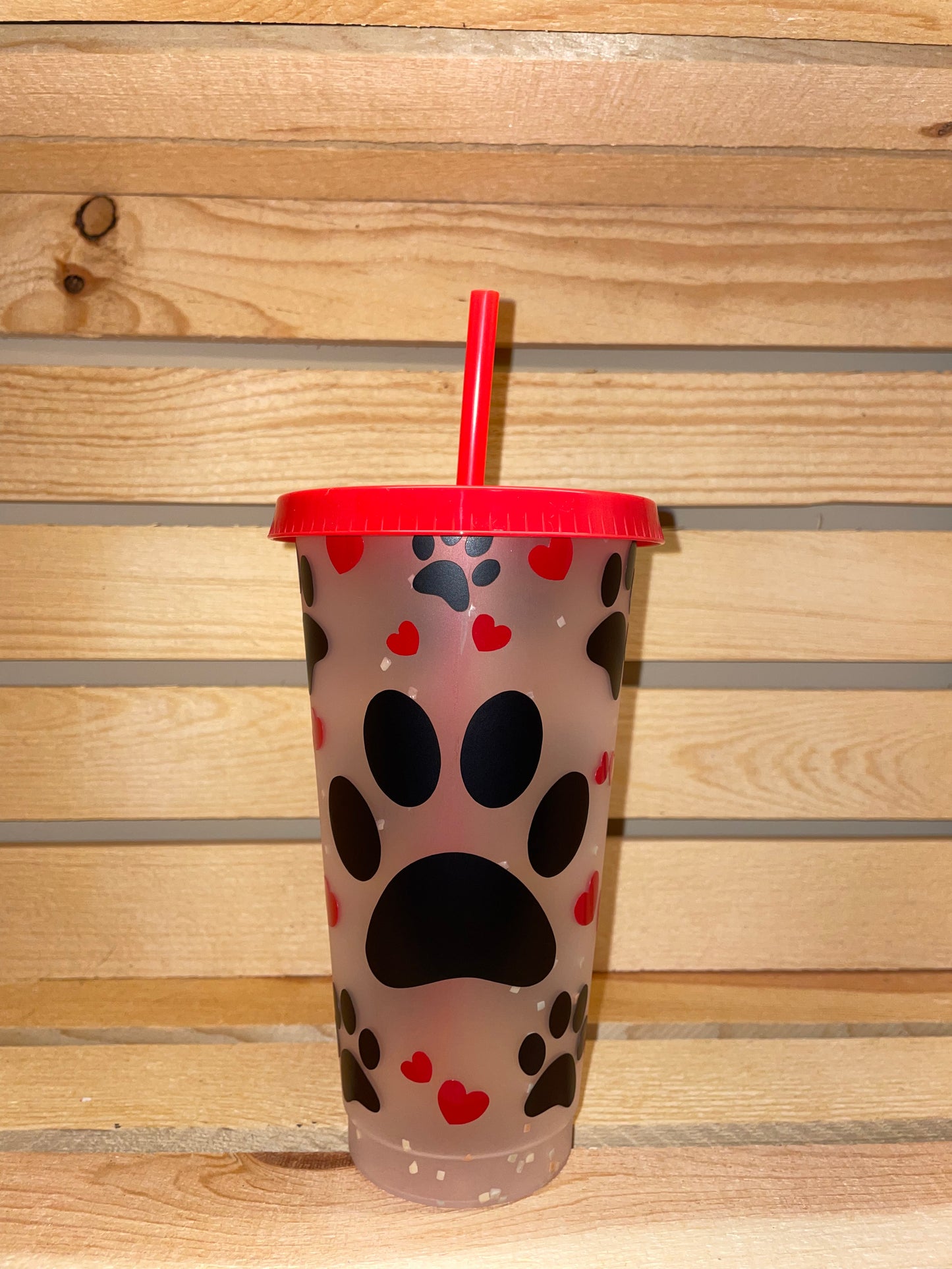 Puppy Paws & Hearts Cold Cup 24oz