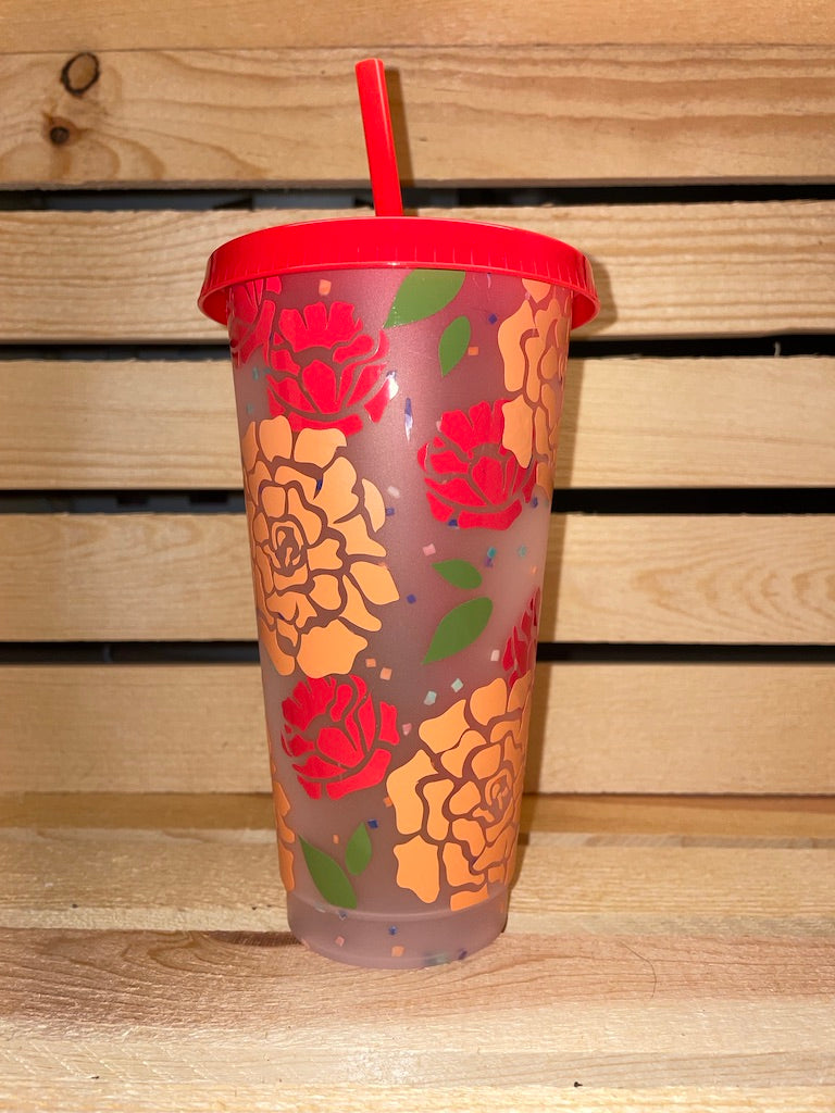 Peonies Cold Cup 24oz