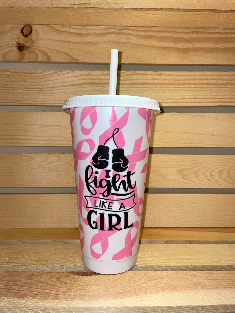 Fight Like a Girl Cold Cup 24oz