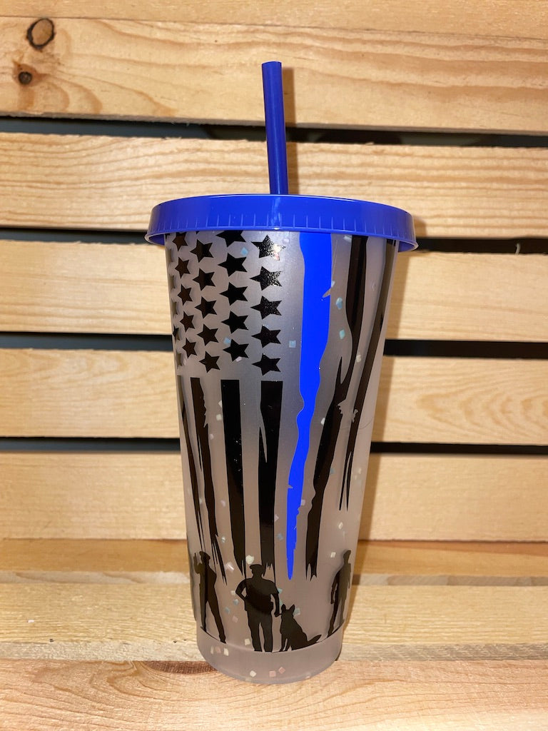 Back the Blue Cold Cup 24oz