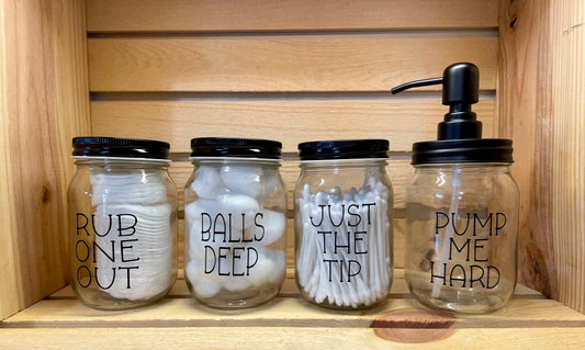 Funny Bathroom Storage Jar Sets